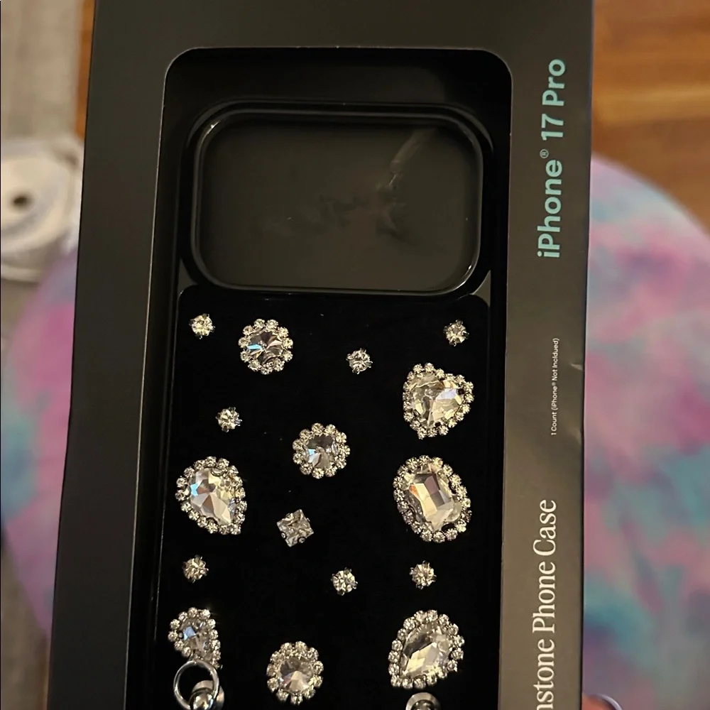 Hello Lux Black Gemstone iPhone 17 Pro Phone Case
